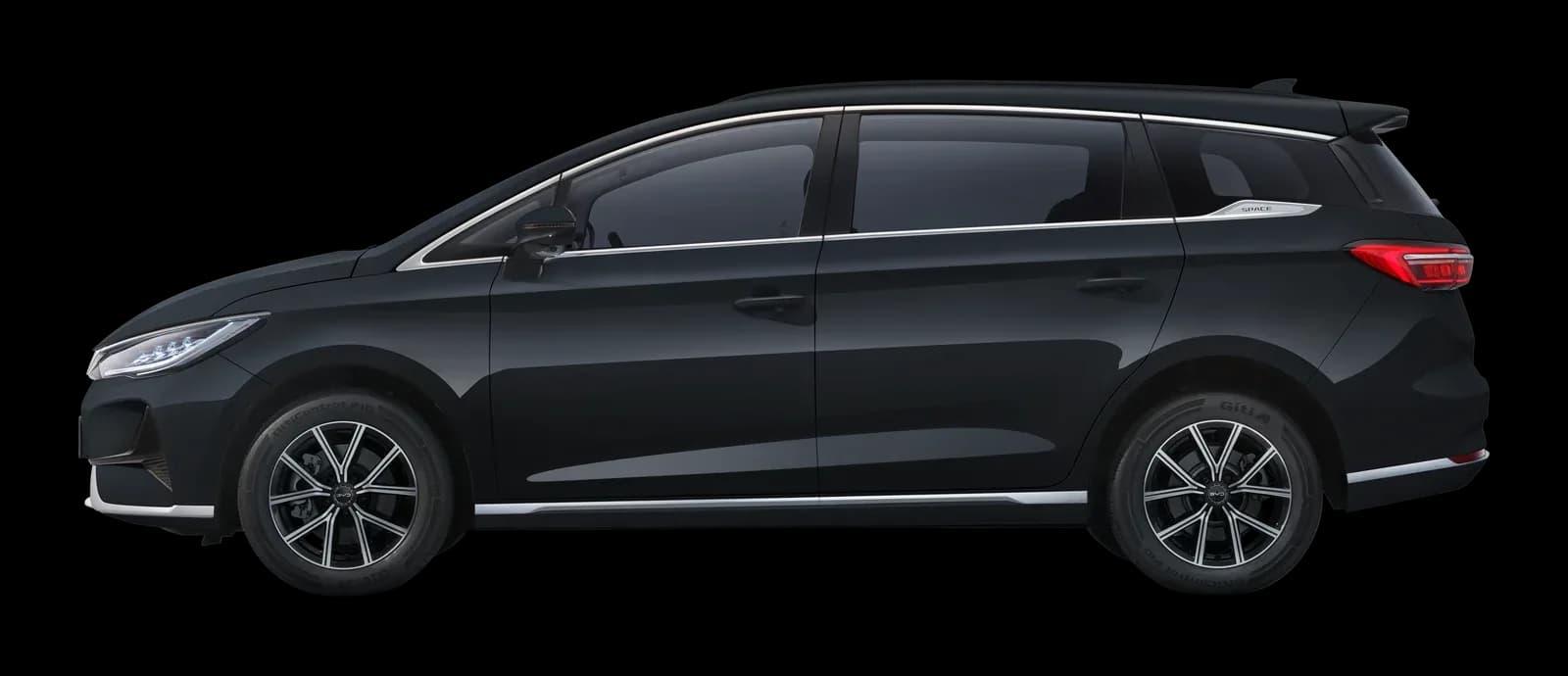 BYD M6 warna Cosmos Black